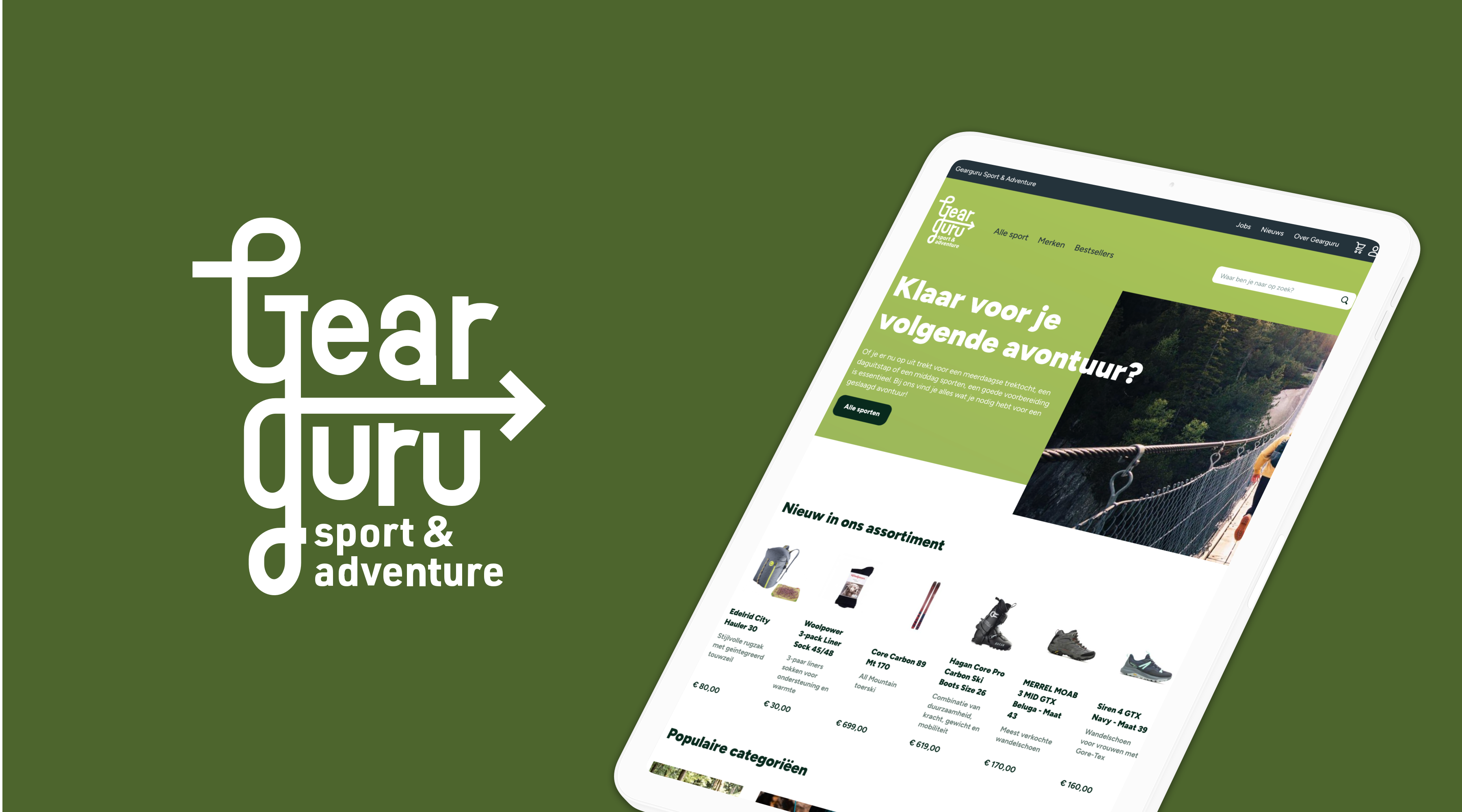 Logo Gearguru + mockup nieuwe website