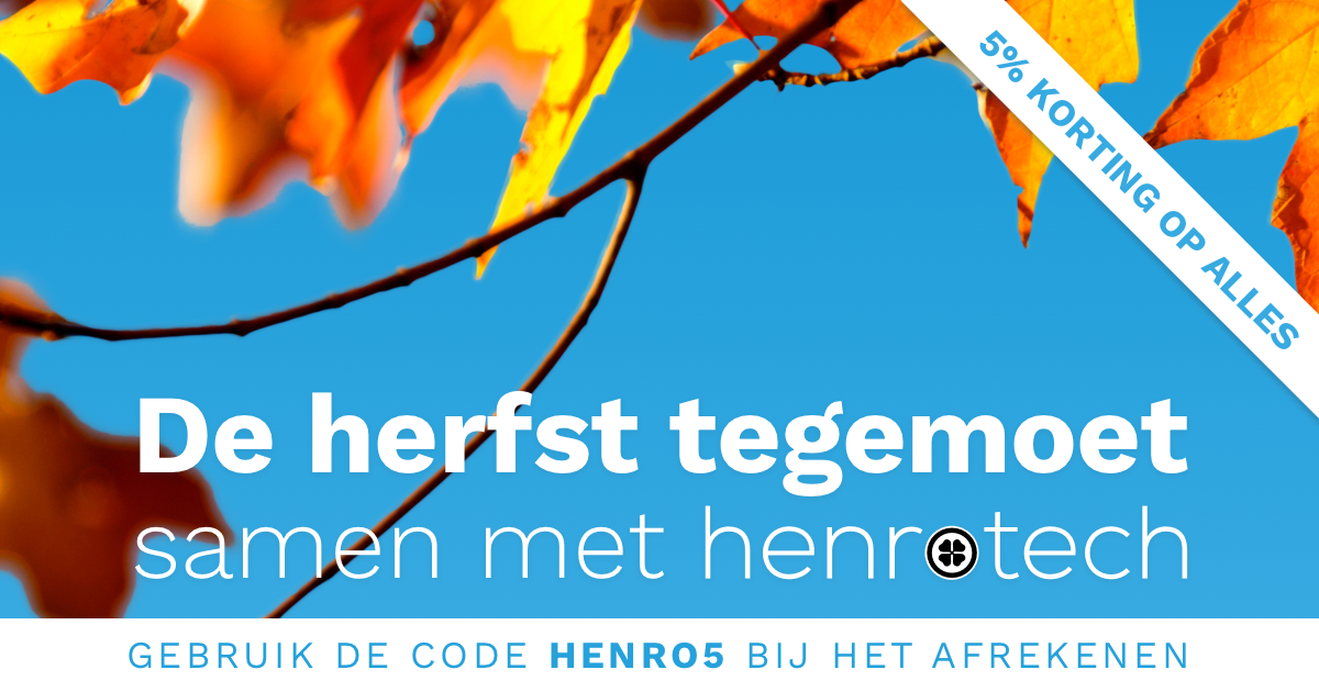 Henrotech Herfst korting via de coupon code HENRO5